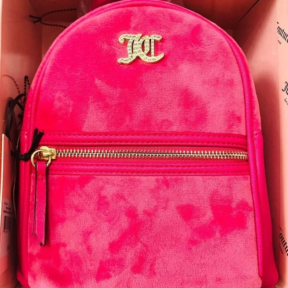 Juicy Couture Pink Velvet Backpack & Wallet Gift Set – NWT